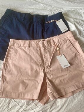QUINCE Organic Stretch Cotton Chino Shorts - set of 2 - NWT